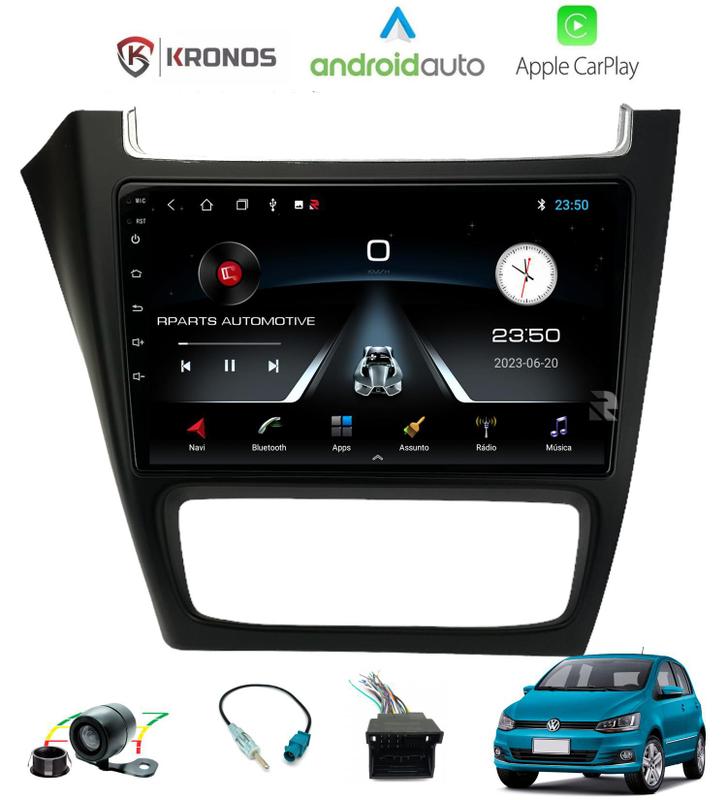 Kit Central Multimidia Kronos 9 Polegadas Android VW Fox Crossfox ...