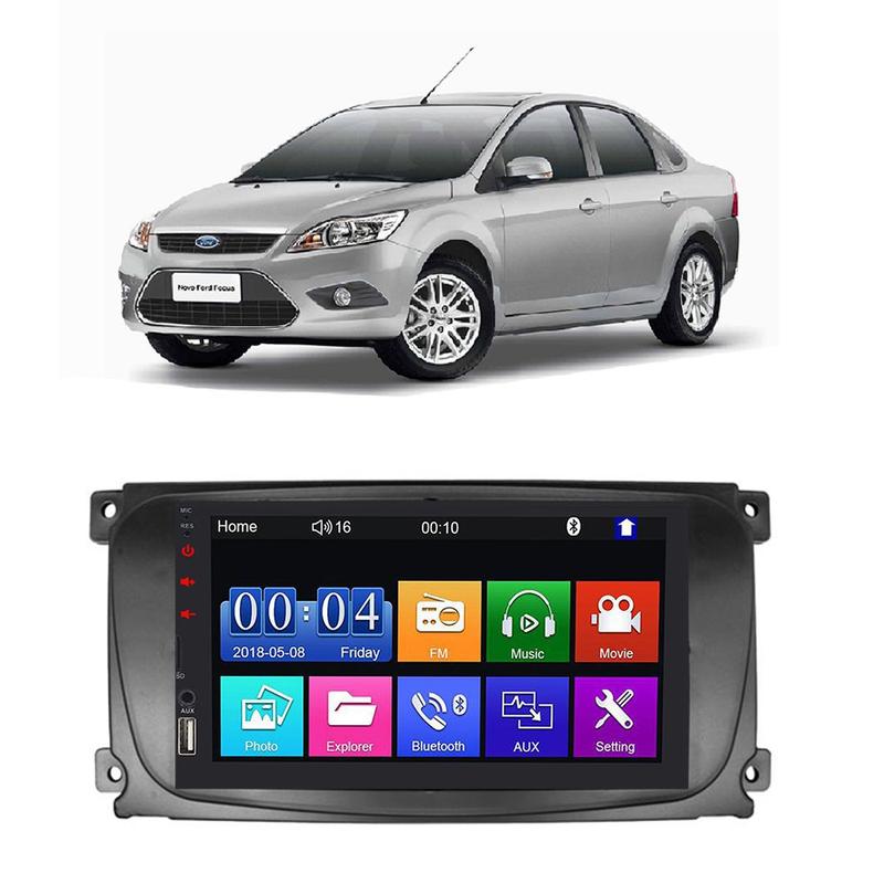 Kit Central Multimídia Mp5 Focus 2009 2010 2011 2012 2013 7 Polegadas ...