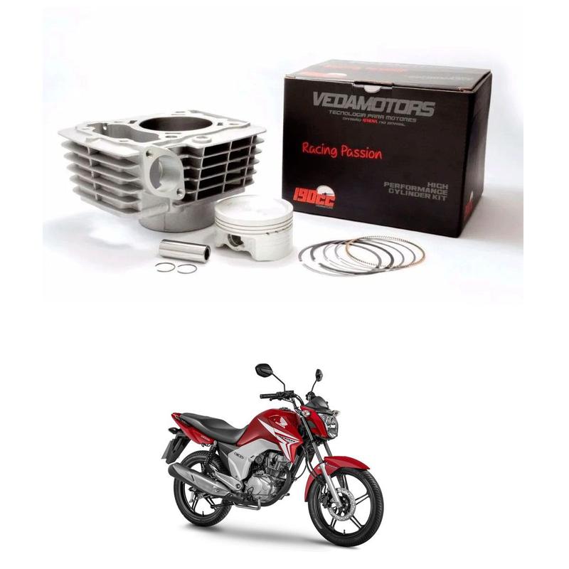 Kit Cilindro Motor 190cc P/cg Titan 150 Carburador-injetada ...
