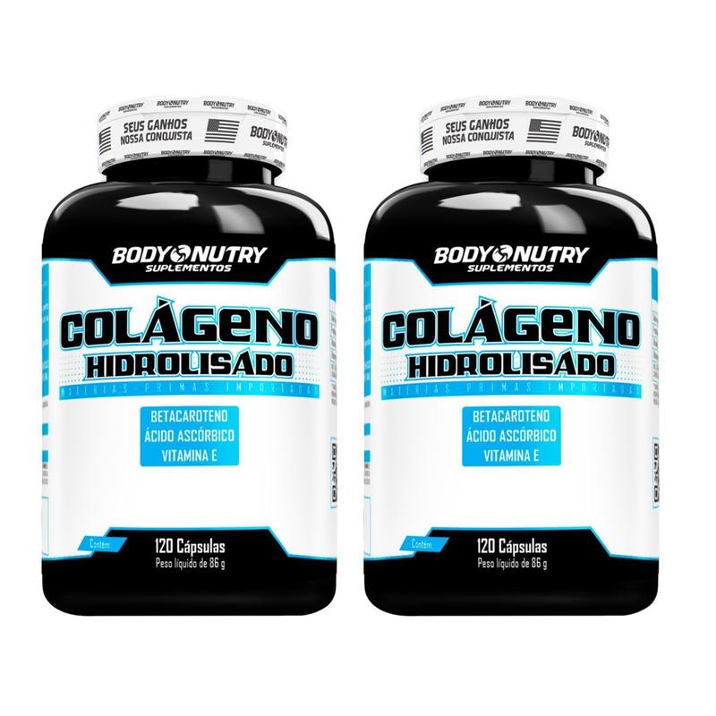 Kit com 2 Colágeno Hidrolisado 120 Cápsulas Body Nutry - Colágeno ...