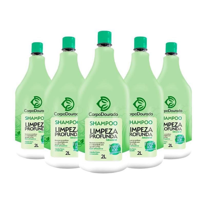 Kit Com 5 Shampoo Limpeza Profunda Corpo Dourado Jaborandi2L - Shampoo ...