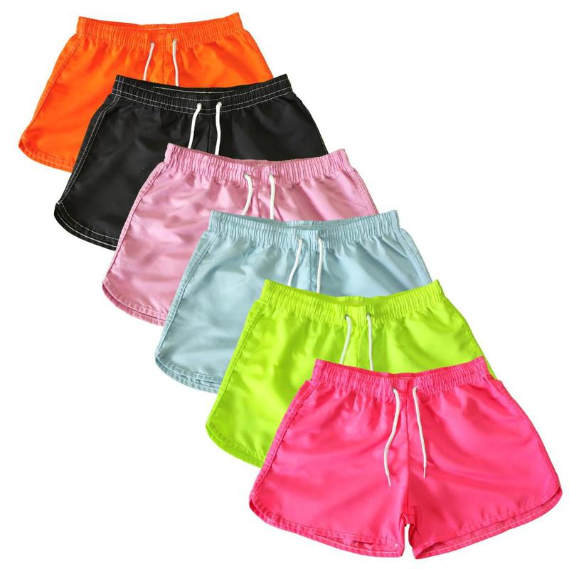 Kit Com 5 Shorts Feminino Saída De Praia Tactel Academia Blogueirinha ...