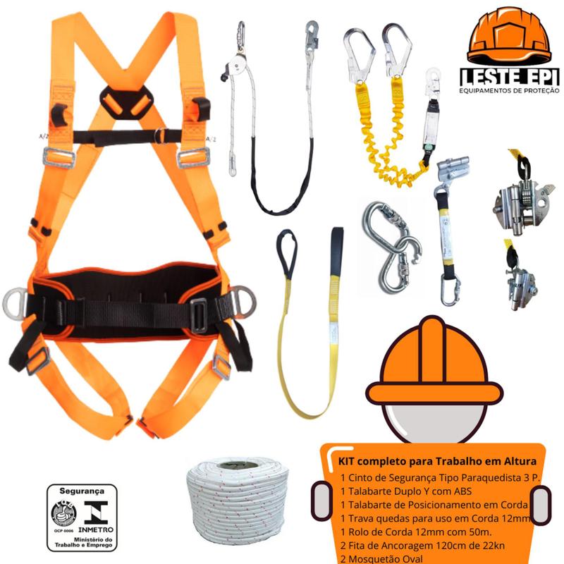 KIT Completo para Trabalho em Altura - SAFE CINTOS - Suporte para ...
