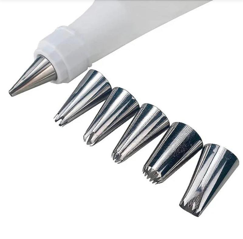Kit confeiteiro bisnaga com mais 6 bicos - Filó modas - Utensílios para ...