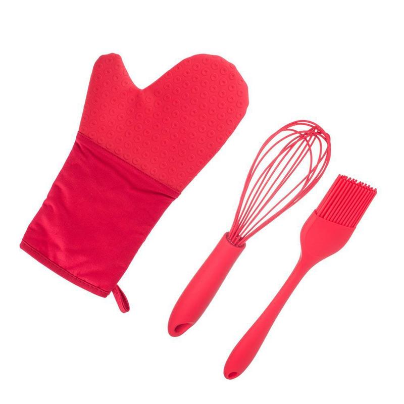 Kit Confeiteiro Luva Batedor Fue Pincel Silicone Vermelho 3 - WECK ...