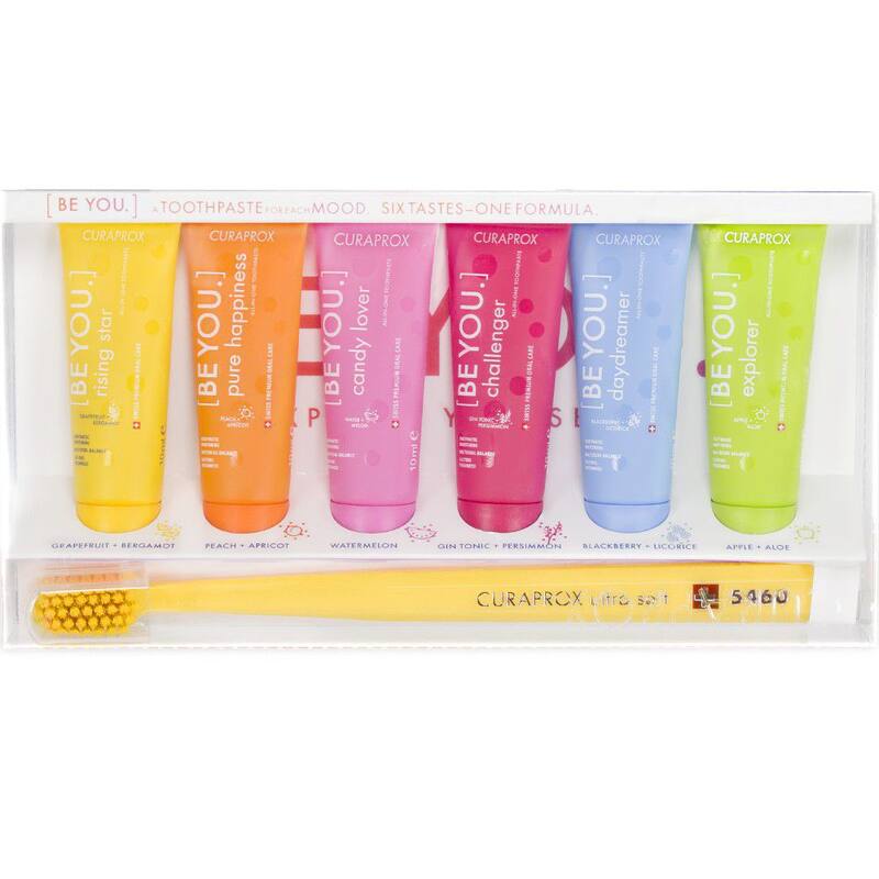 Kit Curaprox Be You 1 Escova de Dentes 5460 + 6 Pastas de Dente Veganas ...