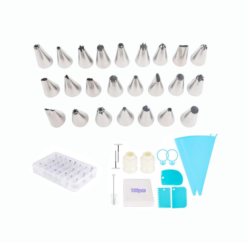Kit de Confeiteiro Jogo de Confeitar Com 30 Bicos Inox Para Bolos e ...