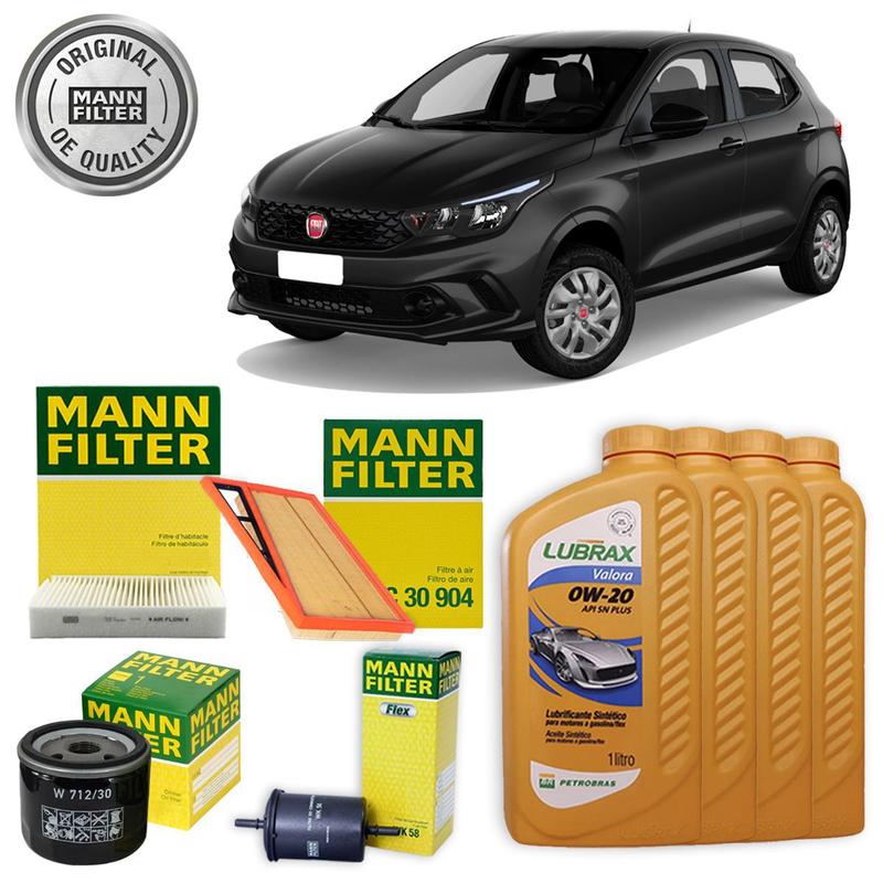 Kit De Filtros e Óleo Fiat Argo 1.3 Flex Firefly 2019 2020 - MANN ...