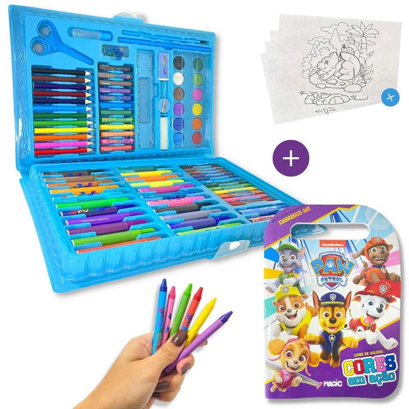 Kit de Pintura Infantil Patrulha Canina com Maleta 86 Peças - Europio ...