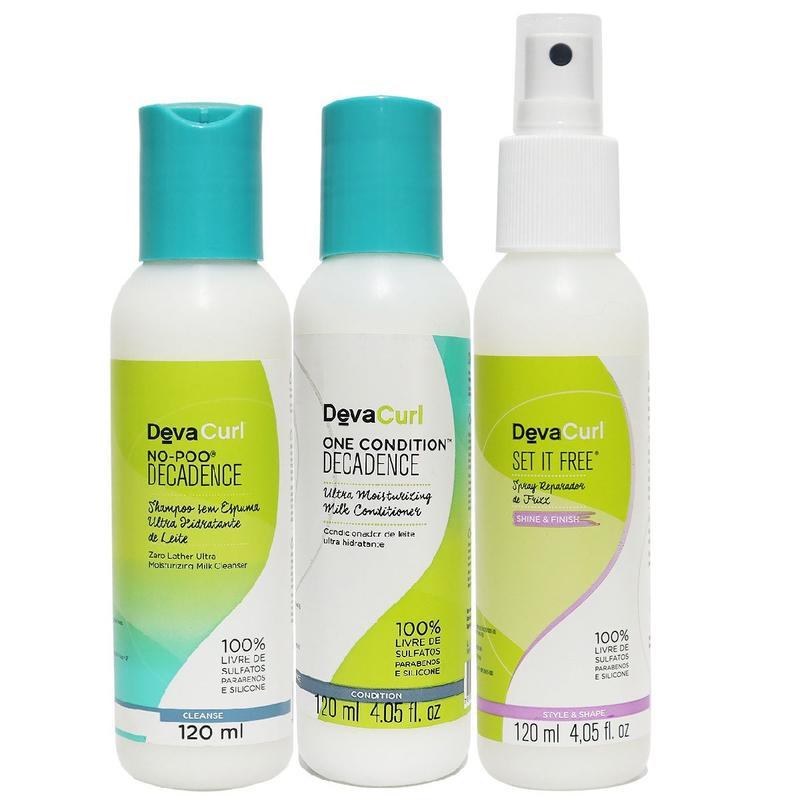 Kit Deva Curl Decadence 2x120ml e Set It Free 120ml - Shampoo ...