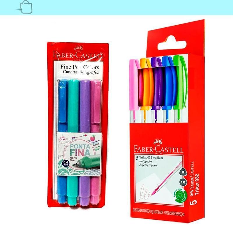 Kit Escrita Perfeita Caneta Trilux e Fine Pen Faber-Castell - Canetas ...