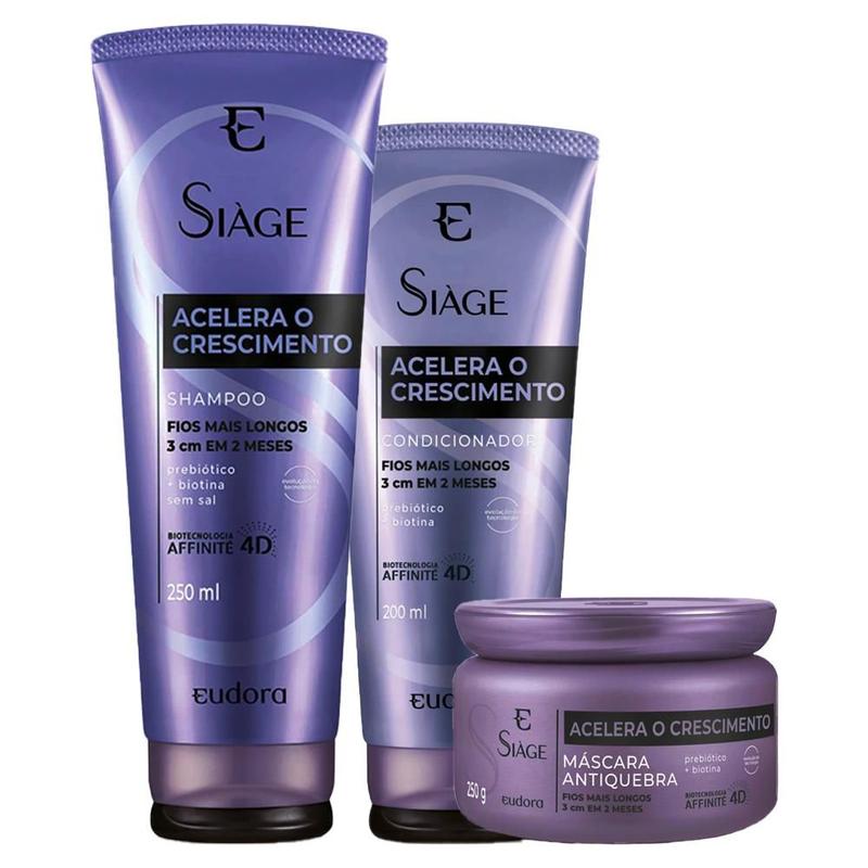 Kit Eudora Siàge Acelera o Crescimento Sh Condicionador Másc - Kit de ...