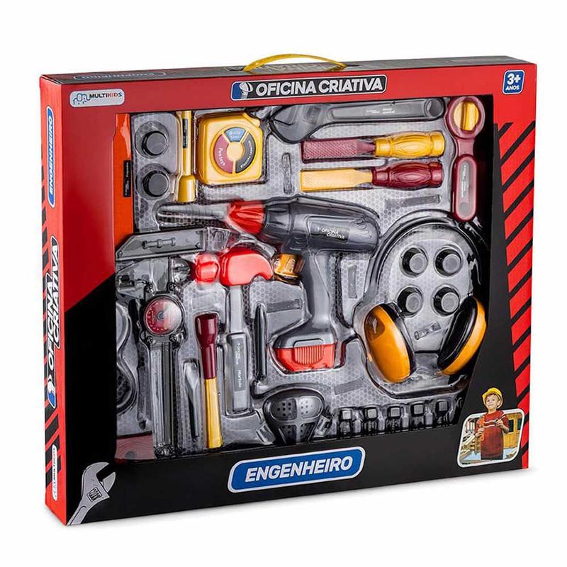 Kit Ferramentas Infantil - Oficina Criativa - Engenheiro - Multikids ...