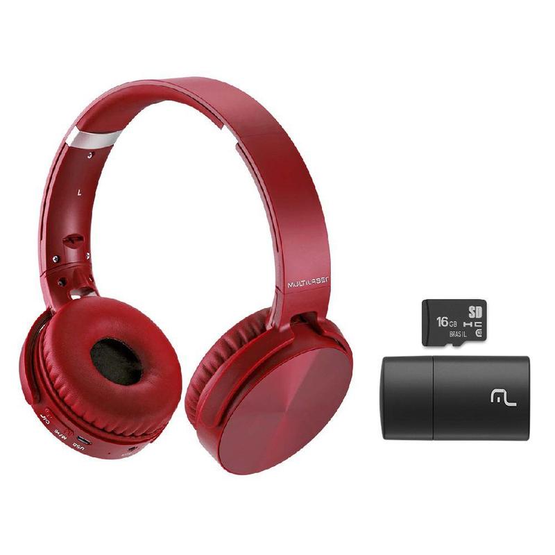 Kit Fone de Ouvido Premium Bluetooth Com Cartão de Memória 16Gb ...
