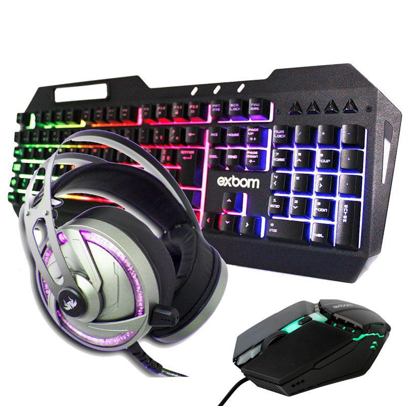 Kit Gamer Completo Headset + Teclado + Mouse para PC - BSPARTS - Kit ...