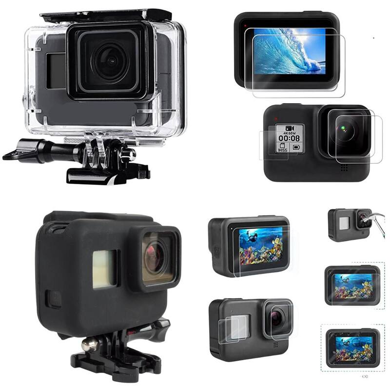 Kit Gopro Hero 7 Black Case Estanque Película Capa Silicone - PDIMPORT ...