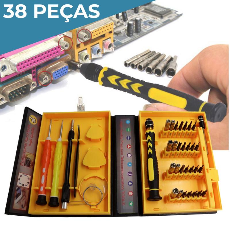 Kit Jogo Ferramentas Chaves De Precisão Para Fazer Manutenção E Abrir ...