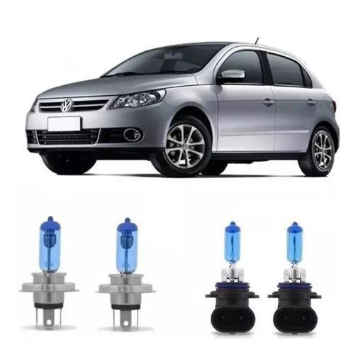Kit Lampada Super Branca Farol Alto Baixo Milha Gol G5 - Techone ...