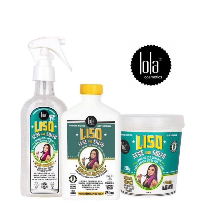 Kit Lola Cosmetics Completo Liso Leve e Solto Anti Frizz - Lola ...