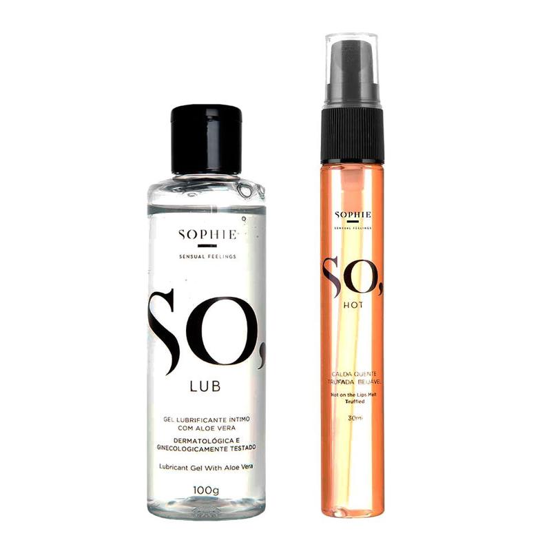 Kit Lubrificante Íntimo So Lub 100g + Óleo Beijável So Hot Trufado 30ml ...