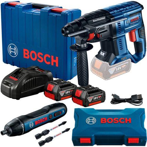 Kit Martelete Rompedor Gbh 180 Li E Parafusadeira Bosch Go 2 ...