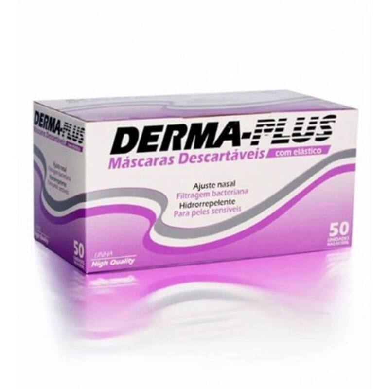 kit Mascara Derma plus caixa com 250 unidades (5 caixas de 50 un ...
