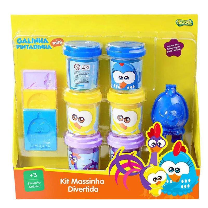Kit Massinha Modelar Divertida Galinha Pintadinha Atoxico 10 Peças ...