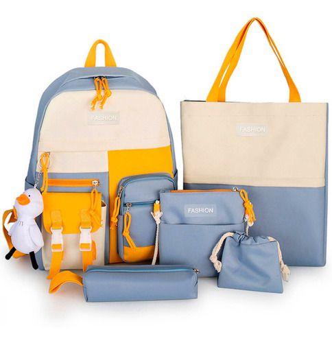 Kit Mochila Escolar Unissex Bolsa de Lado Pequena Juvenil Barato ...