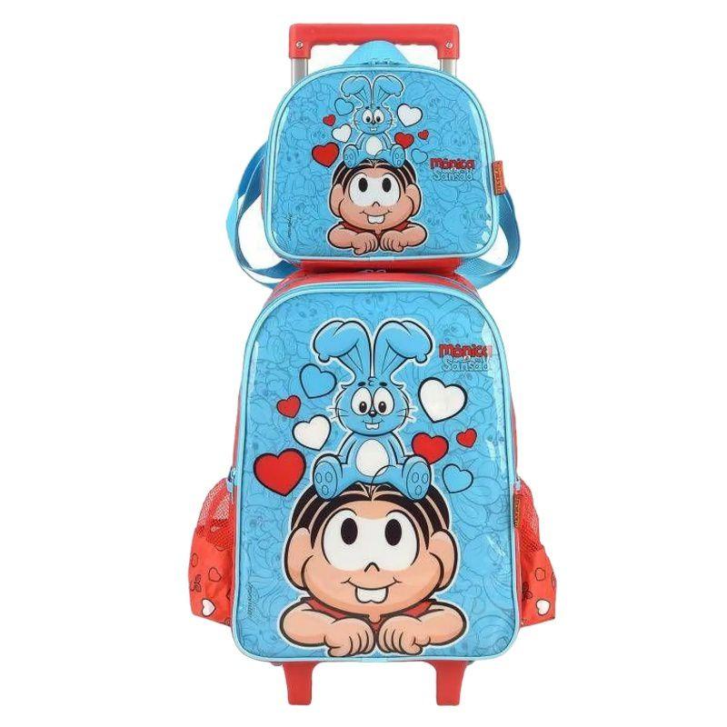Kit Mochila Rodinha + Lancheira Turma Monica VM Original - Turma da ...