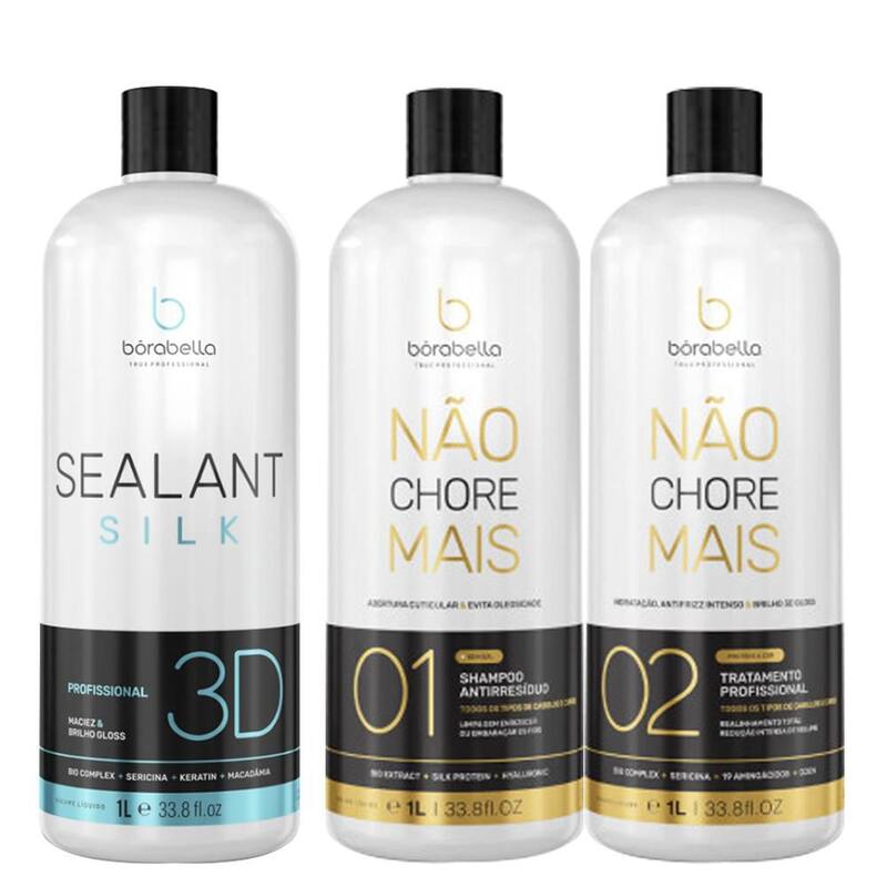 Soin Capillaire Borabella Selagem 3D - Traitement Kératine Soie Bio 1 Litre, Neuf