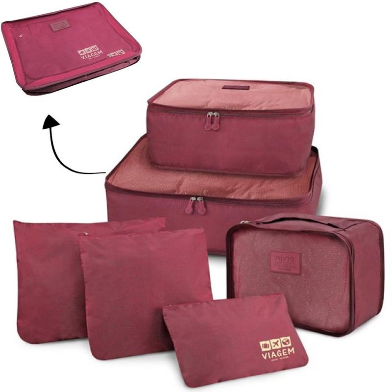 Kit Organizadores de Malas para Viagem Jacki Design 6 Peças - Malas ...