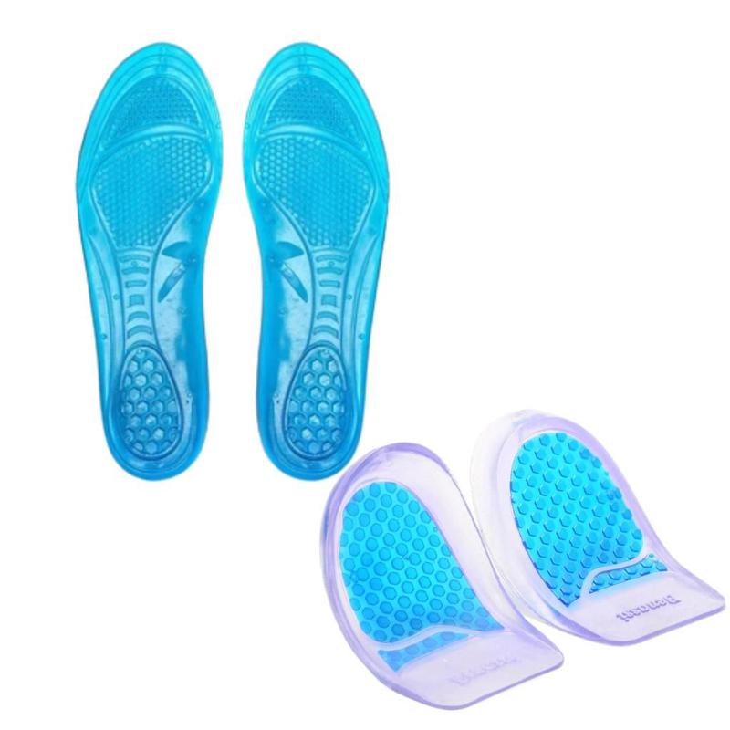 Kit Palmilha Ortopédica + Calcanheira de Silicone e Gel Para dores nos ...