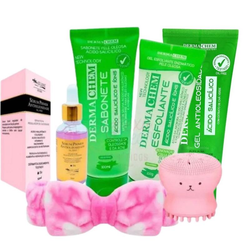 Kit para pele oleosa Ácido Salicílico Dermachem Skin Care 6 produtos ...