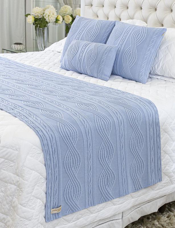 Kit Peseira Manta Sofa Cama King 260x70 + 2 Capas Trico Pequim FIVE ...