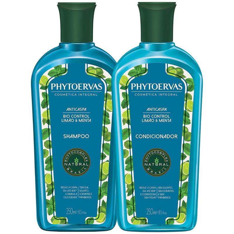 Kit Phytoervas Anticaspa Limão e Menta Shampoo Anticaspa - Kit Shampoo ...