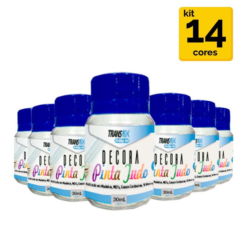 Kit Pinta tudo Hobby Art 30ML - 14 cores - Transfix - Kit de Pintura ...