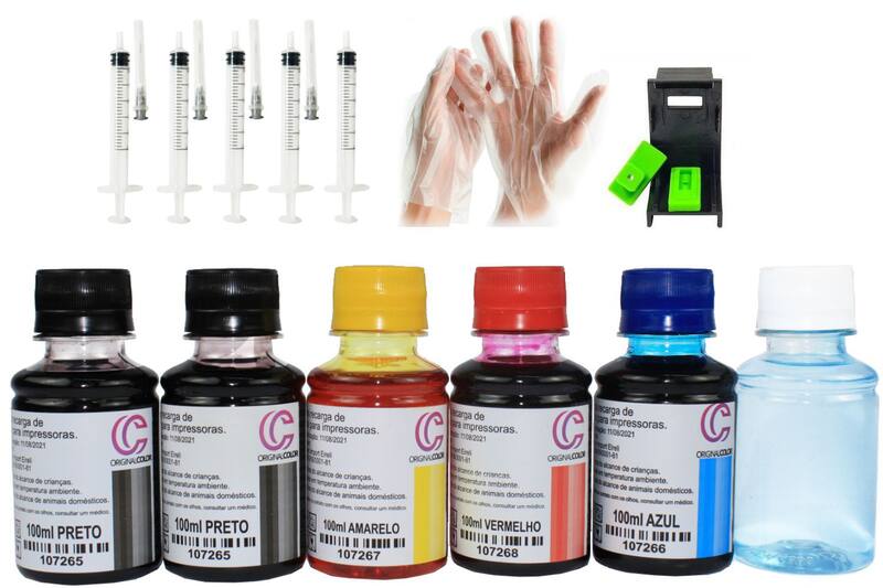 Kit Recarga 500ml para Cartuchos 21/27/58 e 22/28/57 - ORIGINAL COLOR ...