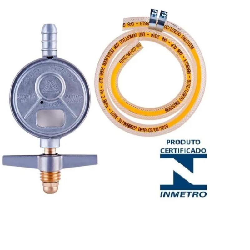 Kit Registro Regulador Gás Cozinha Aliança + Mangueira 1,20M - Alianca ...
