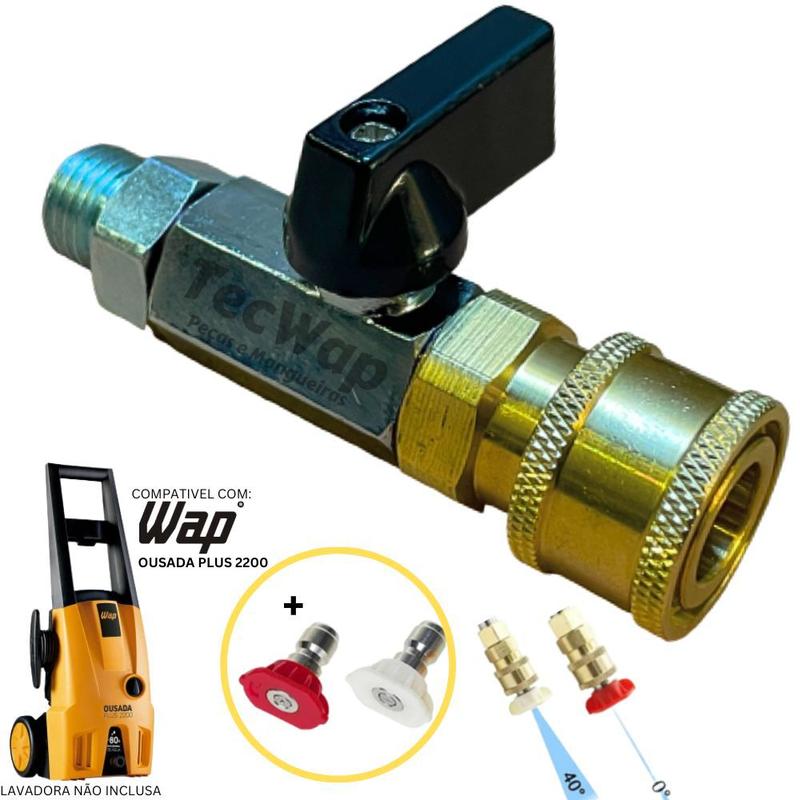 Kit Registro Wap com Engate Rápido + Bicos Para Lava jato Wap Ousada ...