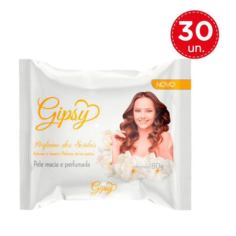 Kit Sabonete Em Barra Gipsy Perfume Dos Sonhos 80g Com 30 Unidades kit-sabonete-em-barra-gipsy-perfume-dos-sonhos-80g-com-30-unidades