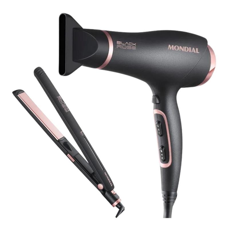 Kit Secador de Cabelo e Chapinha Mondial Black Rose - Kit Aparelhos ...