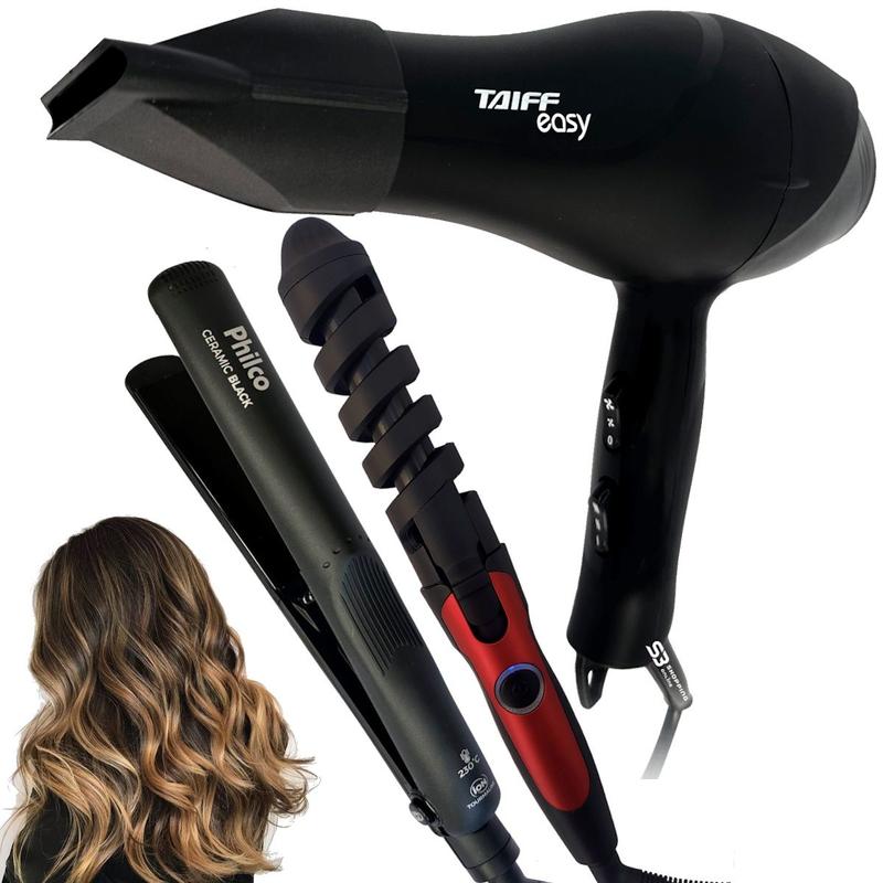 Kit secador de cabelos taiff e chapinha e modelador bivolt - Kit ...