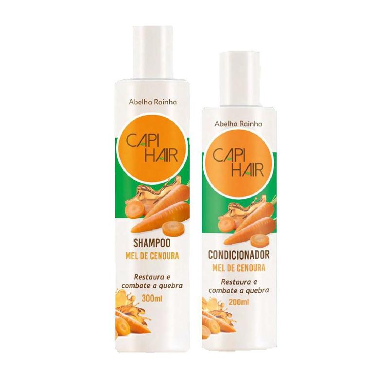 Kit Shampoo + Condicionador Restaurador Mel de Cenoura Capi Hair Abelha ...
