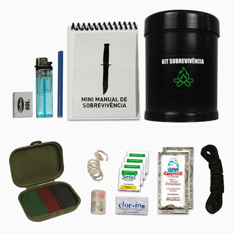 Kit Sobrevivência, Exército, Militar, Camping, Aventura tatico - sene ...