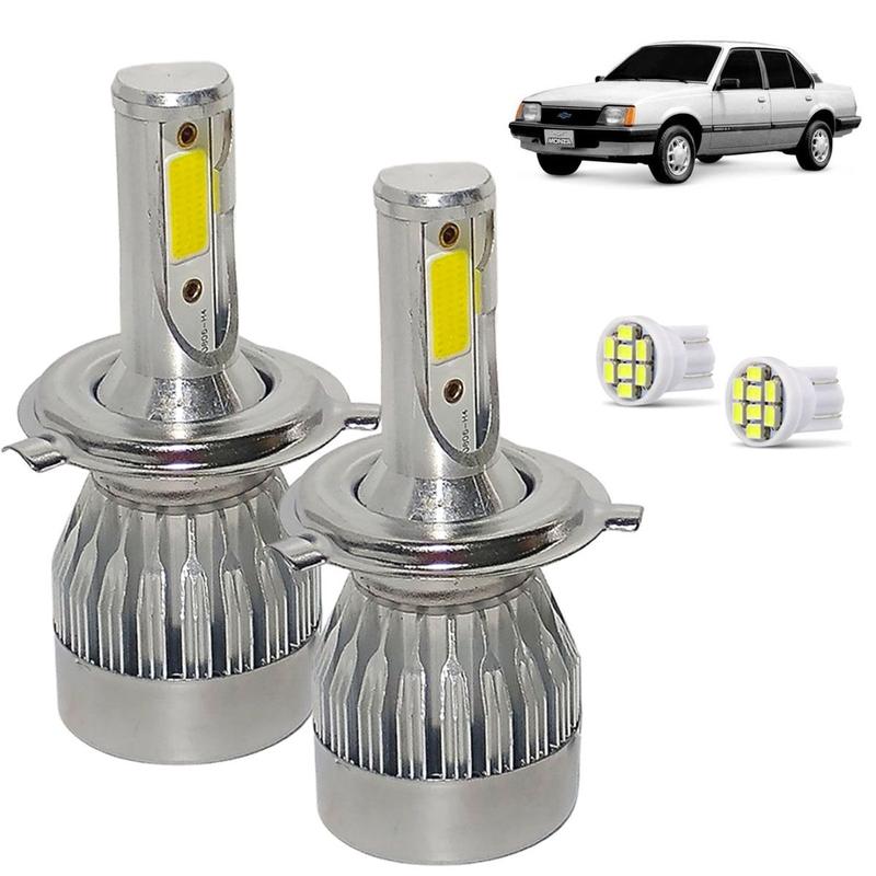 Kit Super Led Monza 1982 1983 1984 Farol Alto e Baixo H4 20000 Lumens ...