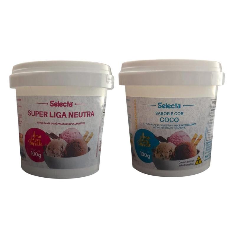 Kit super liga neutra e base em pó p/ sorvete coco-selecta - Preparo ...