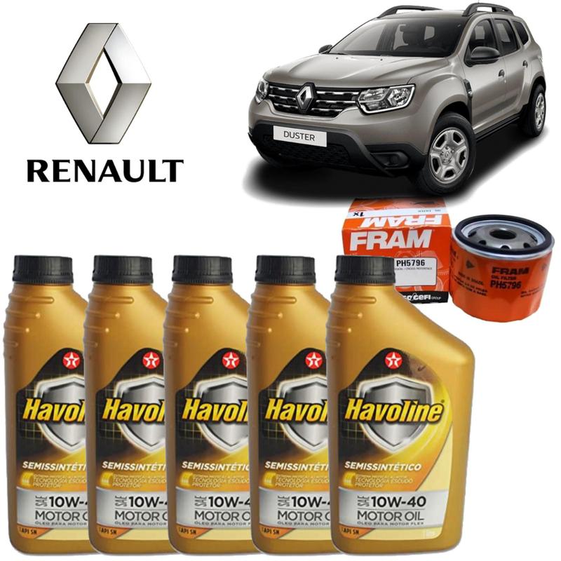 Kit troca de oleo da Renault Duster 1.6 16v Flex - Havoline - No Magalu ...