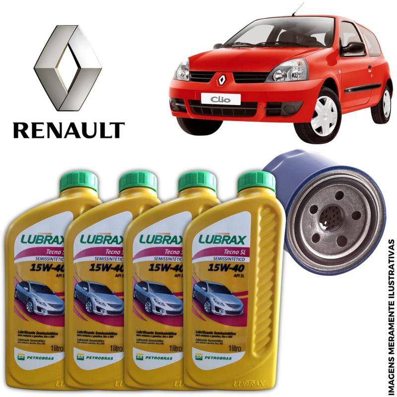 Kit troca de oleo do Renault Clio 1.0 16v - Lubrax - Autopeças ...