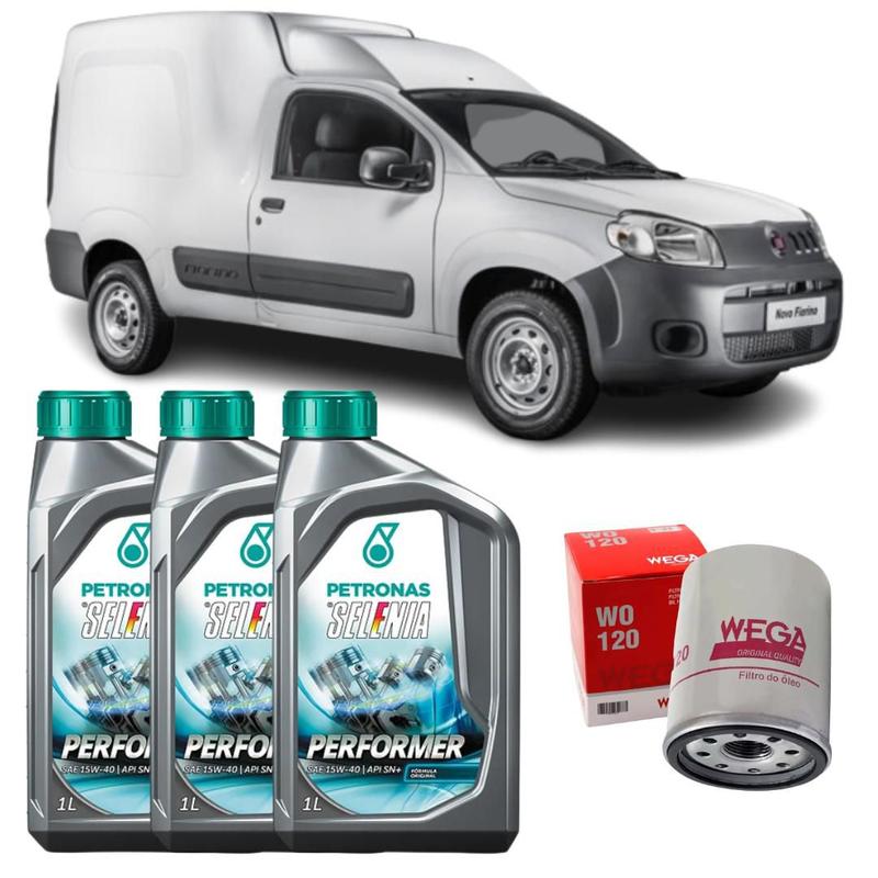 Kit Troca de Óleo Selenia 15w40 + FO - Fiorino 1.4 8V - 2014 até 2023 ...