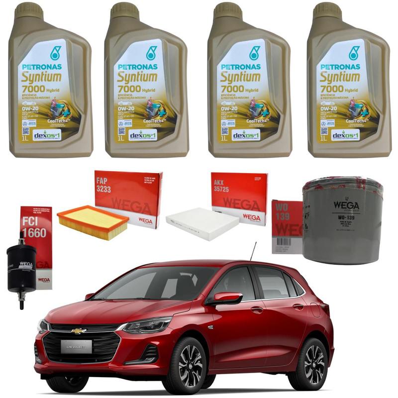 Kit Troca Óleo Motor Filtros 0W20 - GM Novo Onix 3 Cilindros - SELENIA ...